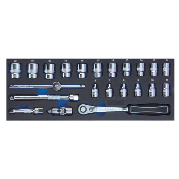 3/8” Pipesett i mm - 12-kant