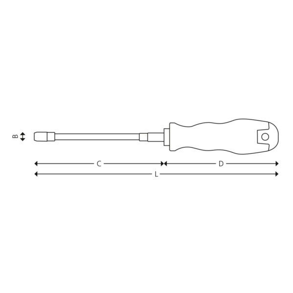 Fleksible pipetrekkere m/ innvendig 6-kant - Bilde 2