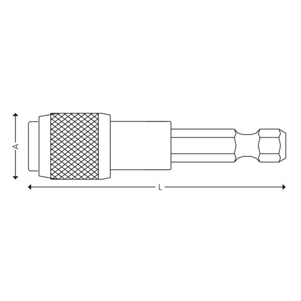 1/4” Quick-release bitsholder - 1/4” x 1/4” - Bilde 2