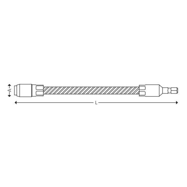 1/4” Fleks. forlenger m. quick-release bitsholder - Bilde 2