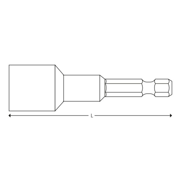 1/4” Bitspipe uten magnet - Bilde 2