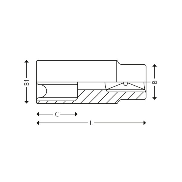 1/4” lange 6-kant piper i mm - Bilde 2