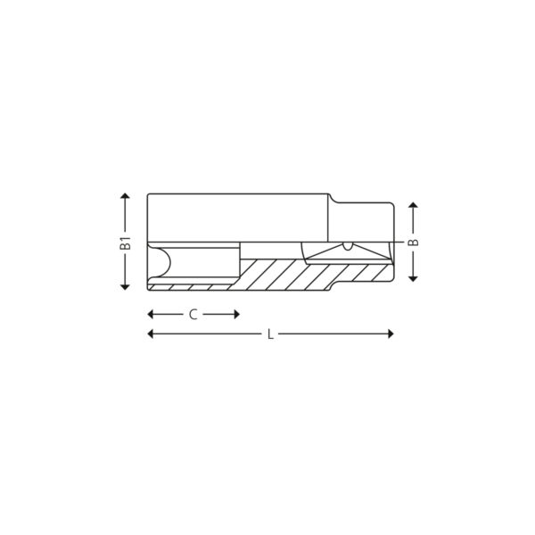 3/8” Lange 6-kant piper i mm - Bilde 2