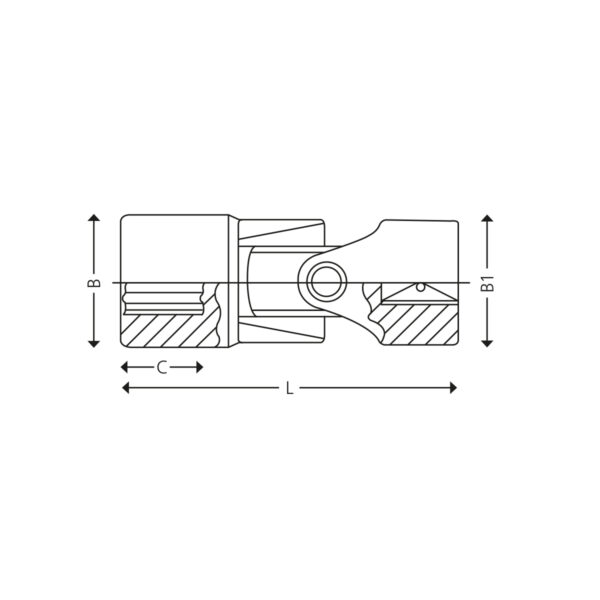 3/8” 6-kant piper med ledd - Bilde 2