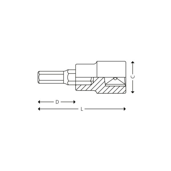 1/2” Bitspiper for 6-kant skruer i tommer - Bilde 2