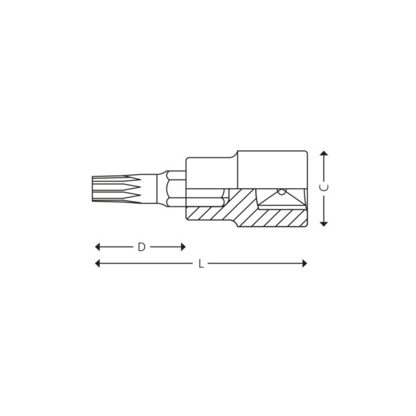 1/2” Bitspiper for XZN® skruer - Bilde 2