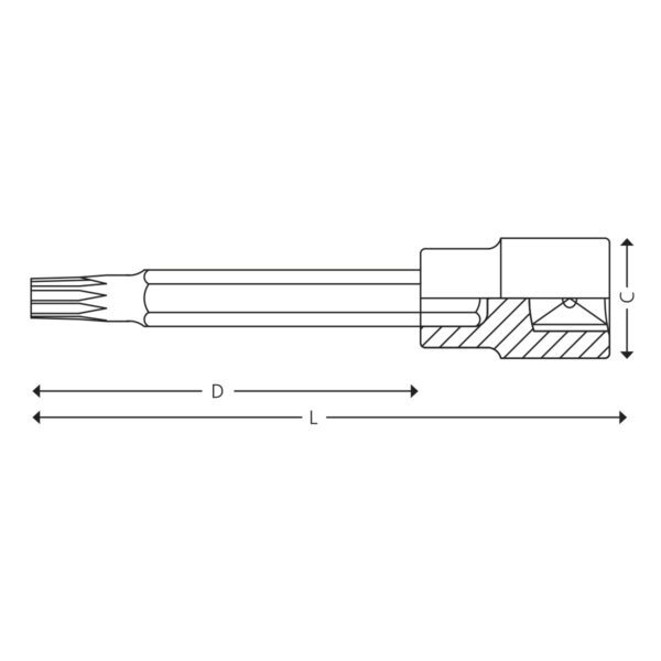 1/2” Lange bitspiper for XZN® skruer - Bilde 2