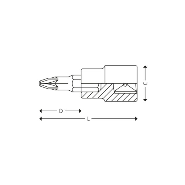 1/4” Bitspiper for Pozidriv® skruer - Bilde 2