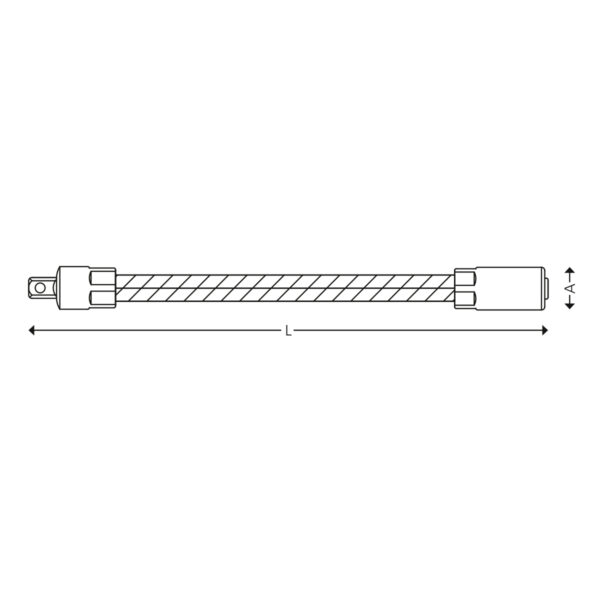 1/4” Fleksibel forlenger - Bilde 2