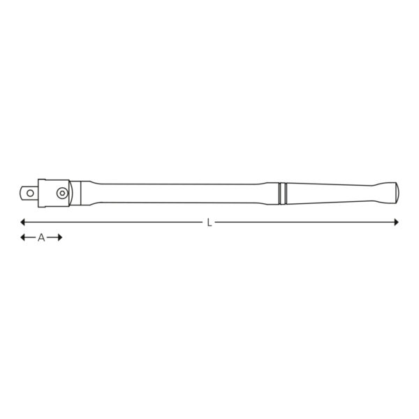 3/4” Leddhåndtak - 500 mm - Bilde 2