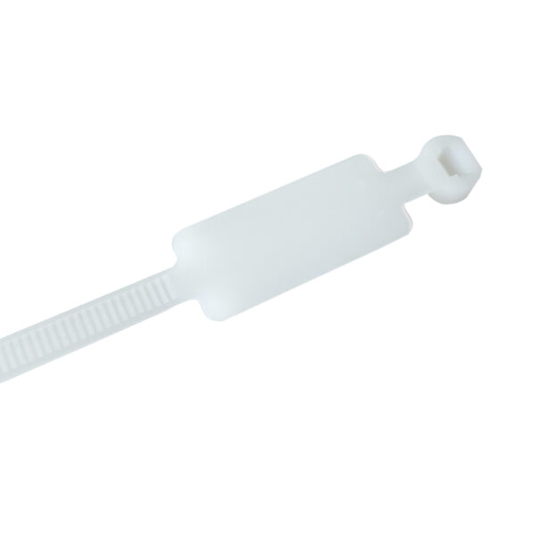 Kabelstrips med merkeplade (100 stk.)