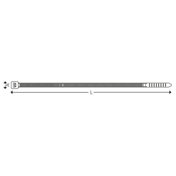 Kabelstrips - Gul (100 stk.) - Bilde 4