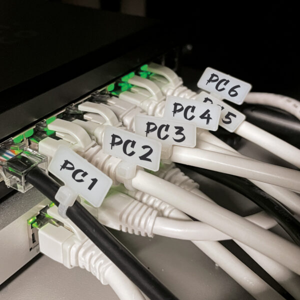Kabelstrips med merkeplade (100 stk.) - Bilde 3