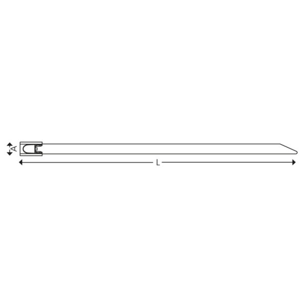 Kabelstrips, rustfritt stål type 316 - Bilde 3